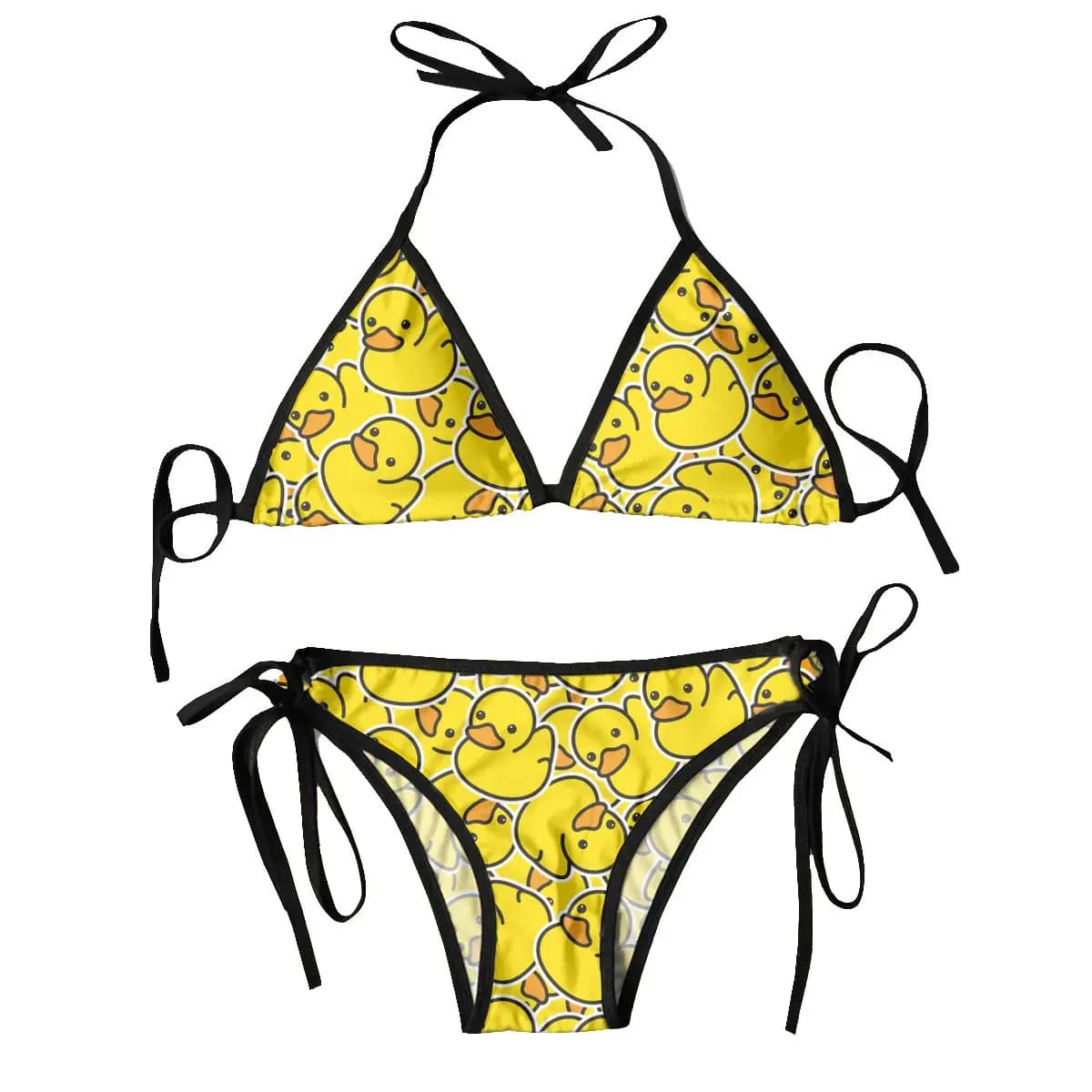 Bikini Femme 2024 Luxe Duck Seamless Ducky Cartoon giallo due pezzi Set da donna