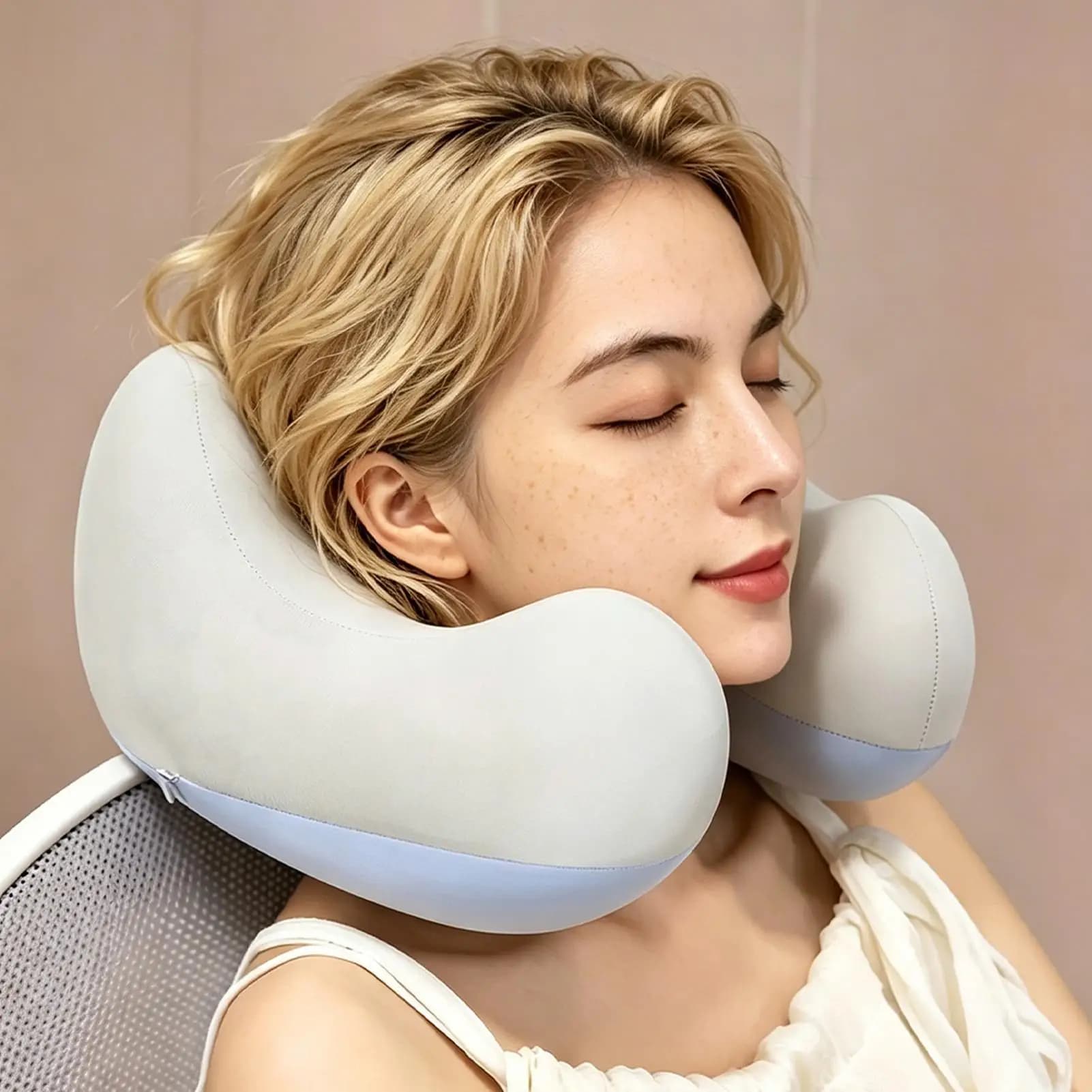 Travel Neck Pillow Memory Foam Removable U Shape Washable Portable Neck Support Pillow For Travel Airplane Train Commuting