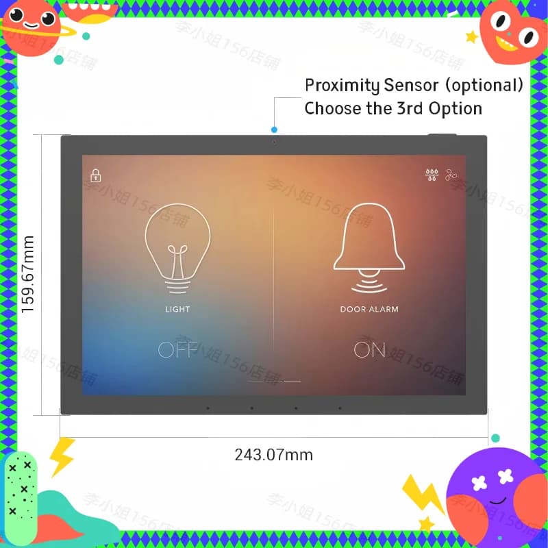 2026new Fast 10.1 Inch Proximity Sendor Smart Home Control Panel, Android 14 8-core 4G+64G Google Home Tablet, POE RGB Light Tuy