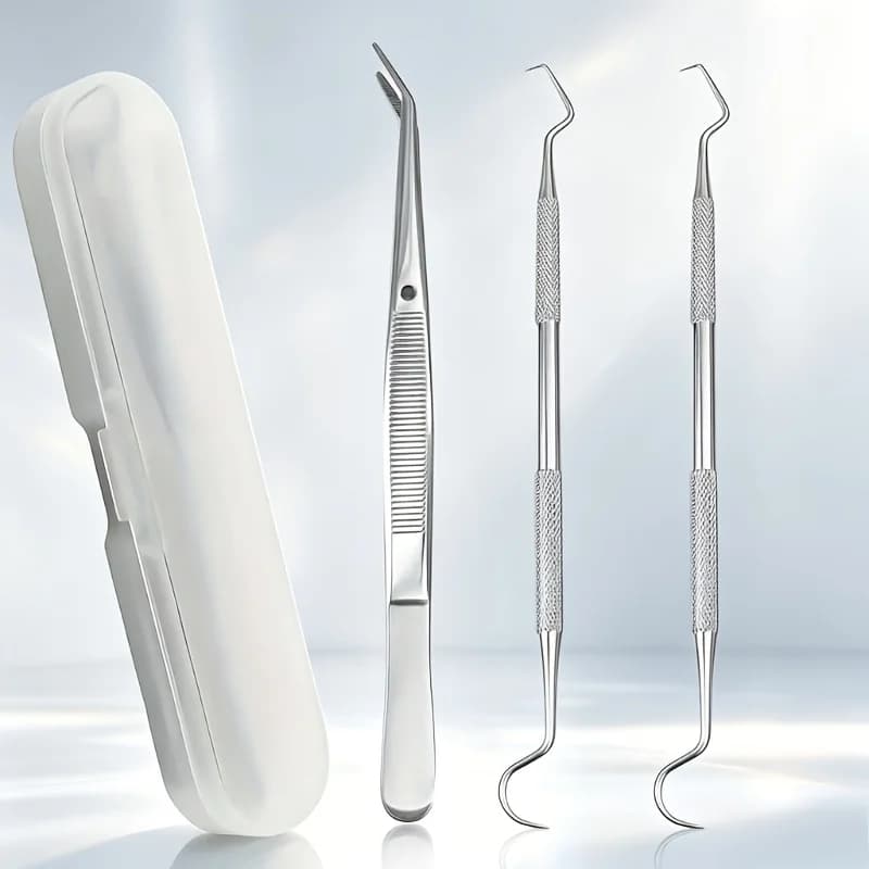 Strumenti per l'igiene orale sani, set di pulizia domestico in acciaio inossidabile, facile da usare per mantenere denti belli e alito fresco