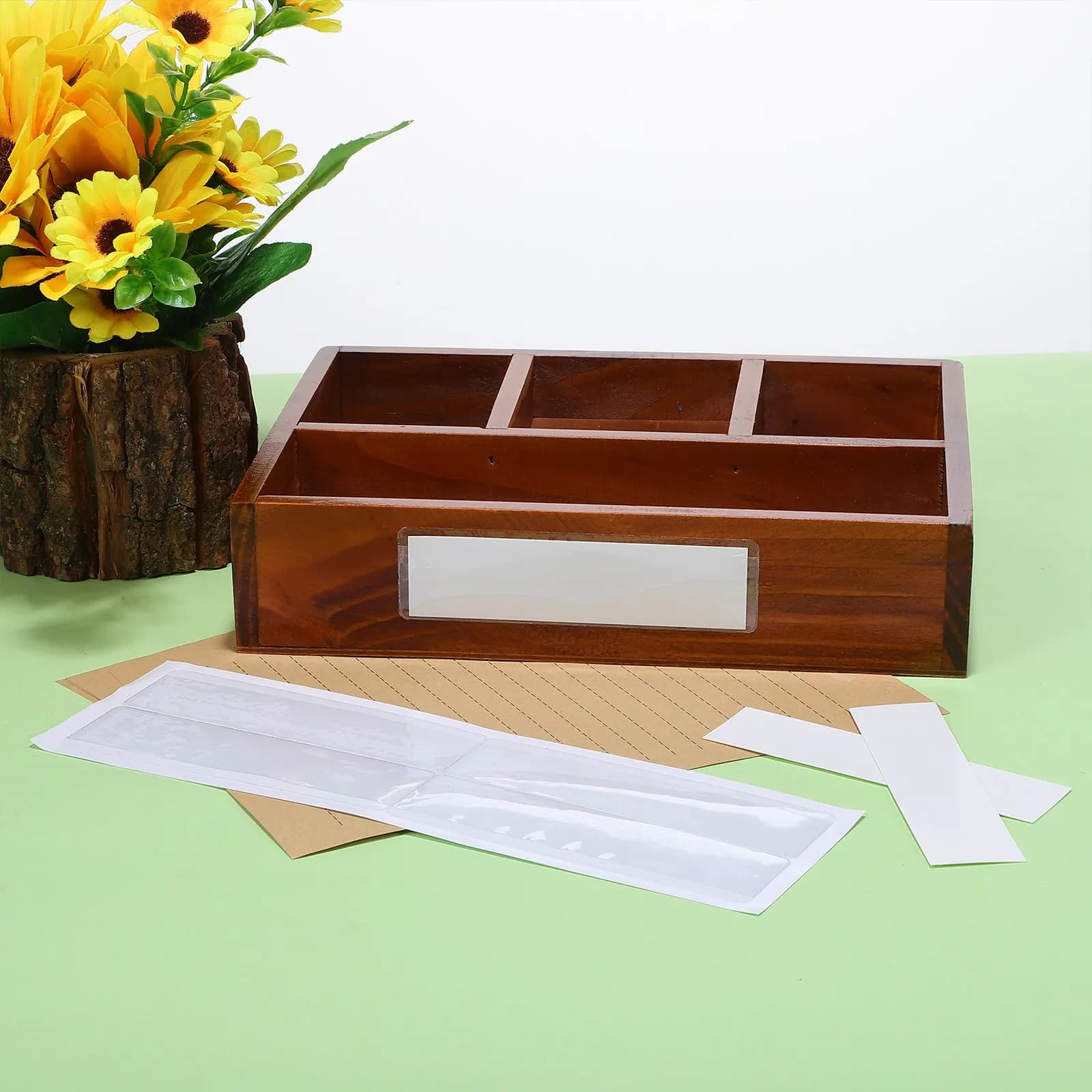 Set di Portaetichette Autoadesivi, Tasche Adesive Trasparenti per Ufficio e Casa, Organizzatore per Archiviazione Documenti, Porta Adesivi