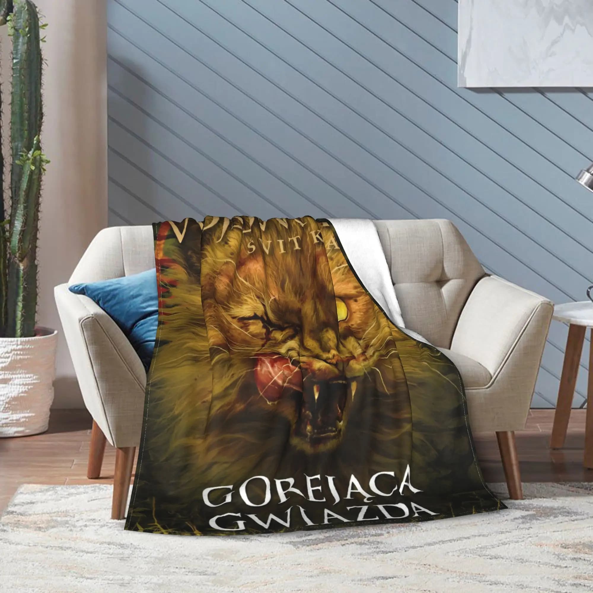 Coperta Super Morbida con Motivo Gatti Guerrieri, in Pile Premium e Flanella, Leggera, per Letto, Accogliente e Soffice, per Tutte le Stagioni