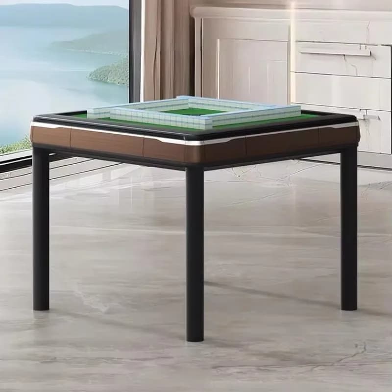 Tavolo da Mahjong Moderno Completamente Automatico e Pieghevole con Segnapunti Elettrico, Macchina per Mahjong per Uso Domestico con Sistema di Smistamento Tessere in Plastica