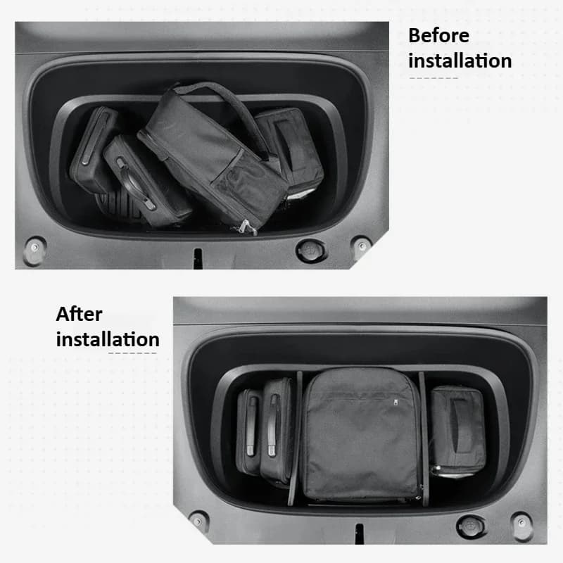 Front luggage storage partition for Tesla Model Y Launch Juniper 2025 PP Storage box Partition card Waterproof auto accessories