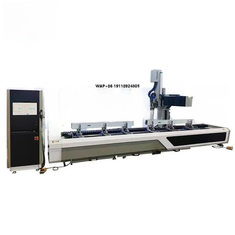 4 Axis CNC Machining Center for Industrial Aluminum Profiles, Machine for Production of Dividends, Windows and Doors