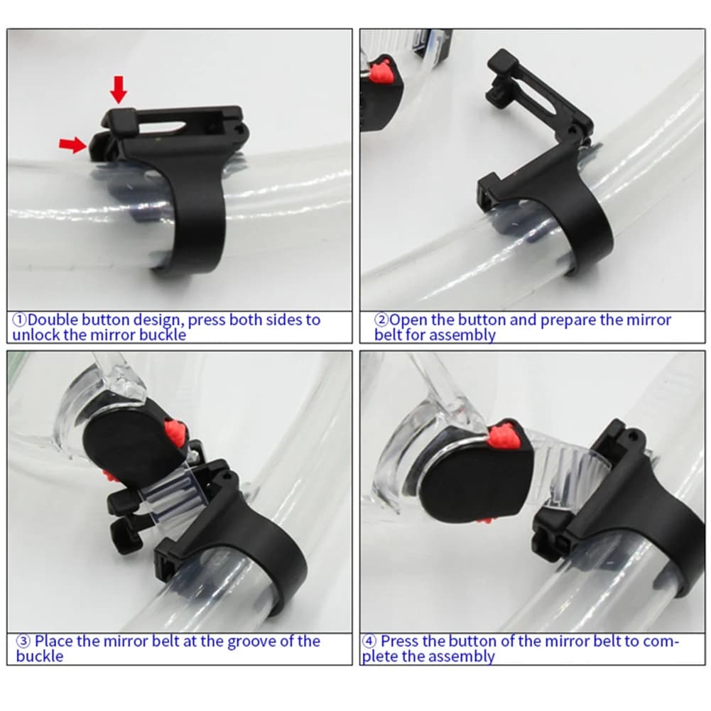 A89E-10Pcs Scuba Diving Silicone Clip Snorkel Mask Keeper Holder Retainer Attachment Gear Spare Part Accessories