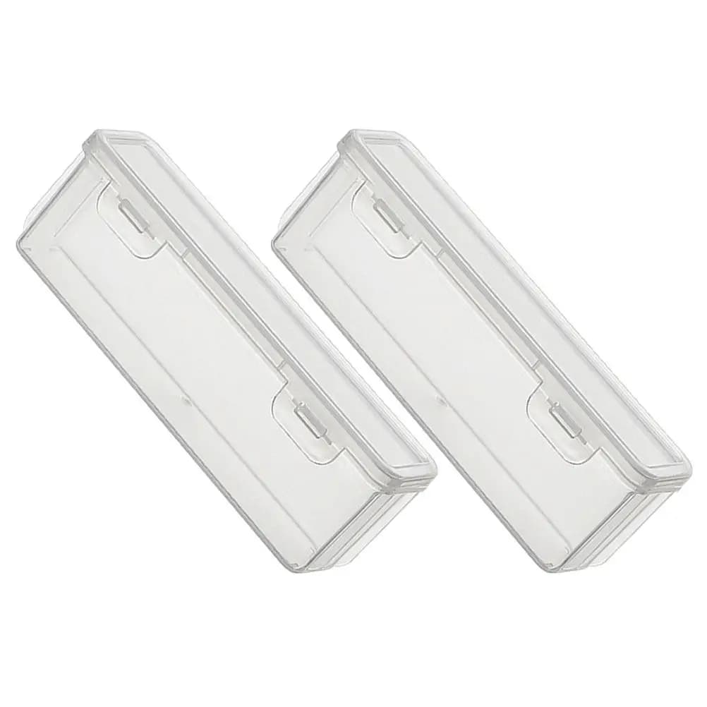 2-piece sunglasses organizer, transparent plastic eyewear box, compact desk support for sunglasses, jewelry, cosmetics