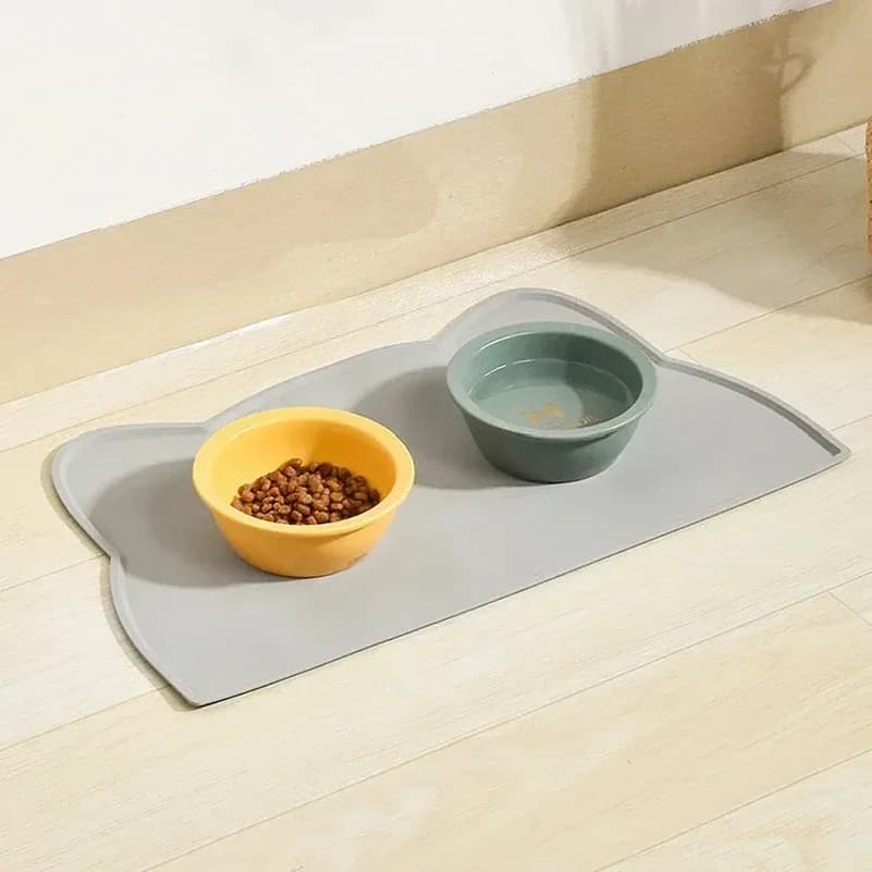 Silicone Pet Feeding Mat – Non-Stick, Waterproof, Anti-Spill Tray Pad for Dog & Cat Bowls
