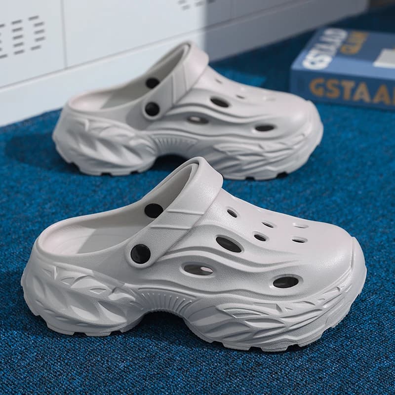 Cool Street Men One Strap Summer Slippers Shock Absorb EVA Cushion Non Slip Waterproof Open Toe Slides Outdoor Sandals