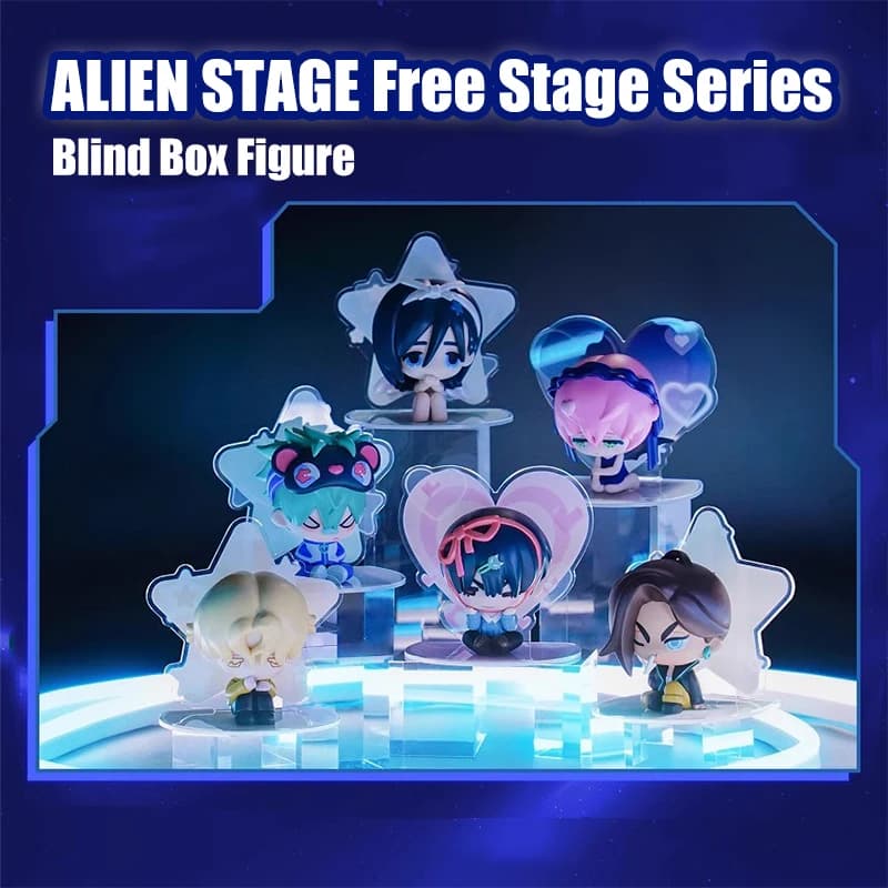 Disponibile Scatola cieca Alien Stage Free Stage Series Collezione di periferiche di animazione bidimensionale Modello di bambola Regali a sorpresa Giocattoli