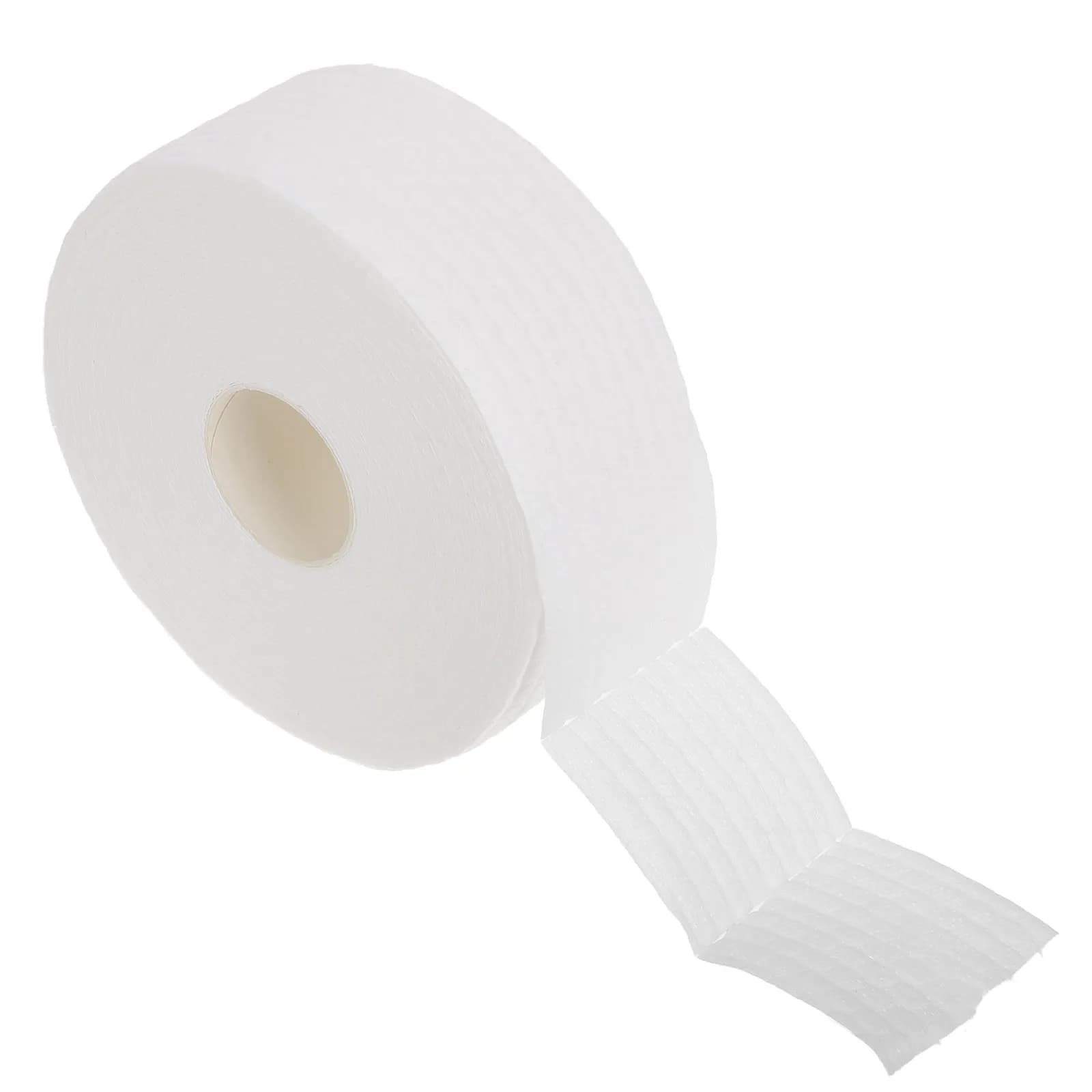 1 Roll White Pattern Nail Cotton Rounds Soft Non Lint Absorbent Foldable for Nail Polish Removal Manicure Prep Pads