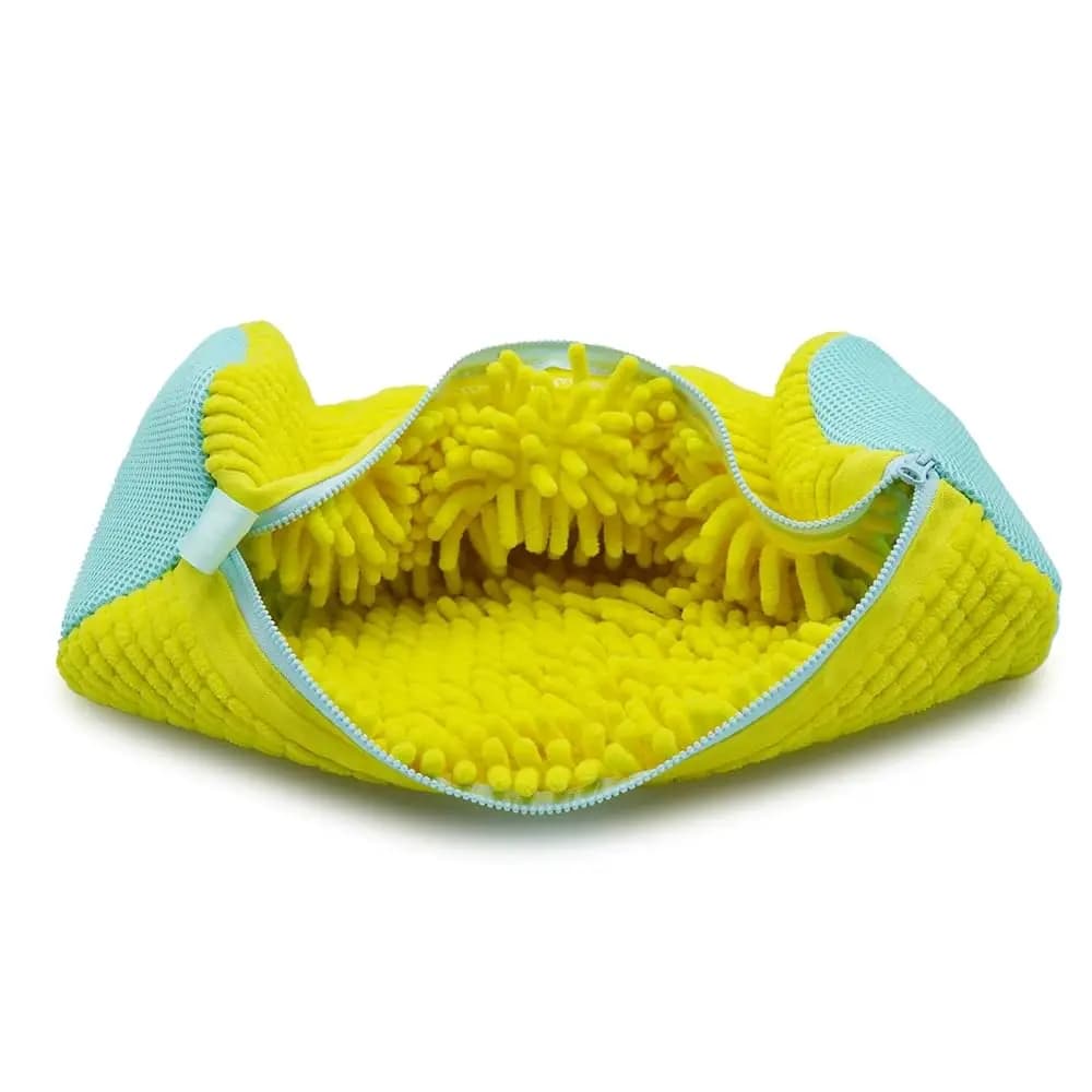 Sacchetto per lavare le scarpe in lavatrice, sacchetto per lavaggio scarpe in lavatrice e asciugatrice, sacchetto riutilizzabile con cerniera in peluche per lavare le scarpe in lavatrice.