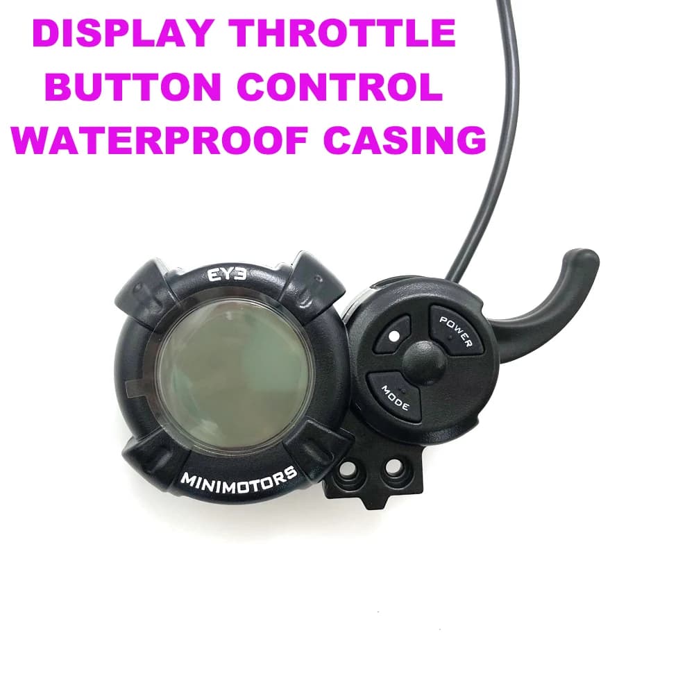 Waterproof Speed Dashboard Control Panel Part MINIMOTORS EY3 LCD Display Throttle with Button Switch for Electric Scooter