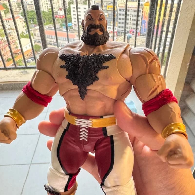 Action Figure ST Ultra Street Fighter II Zangief 1/12, Modello Collezionabile Completamente Articolato, Regalo da Scrivania per Collezionisti Adulti