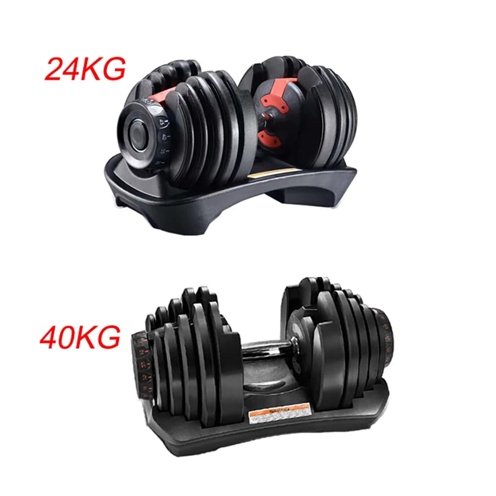 Set di Manubri Regolabili 10-50kg 90lb, Opzioni Multi-Peso, Sistema di Pesi per Palestra, Manubri Regolabili