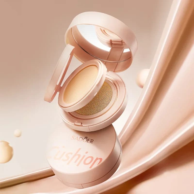 2 in 1 cuscino in polvere a doppio strato trasparente naturale duraturo illuminante Sadoer trucco correttore polvere sciolta cuscino d'aria BB Cream