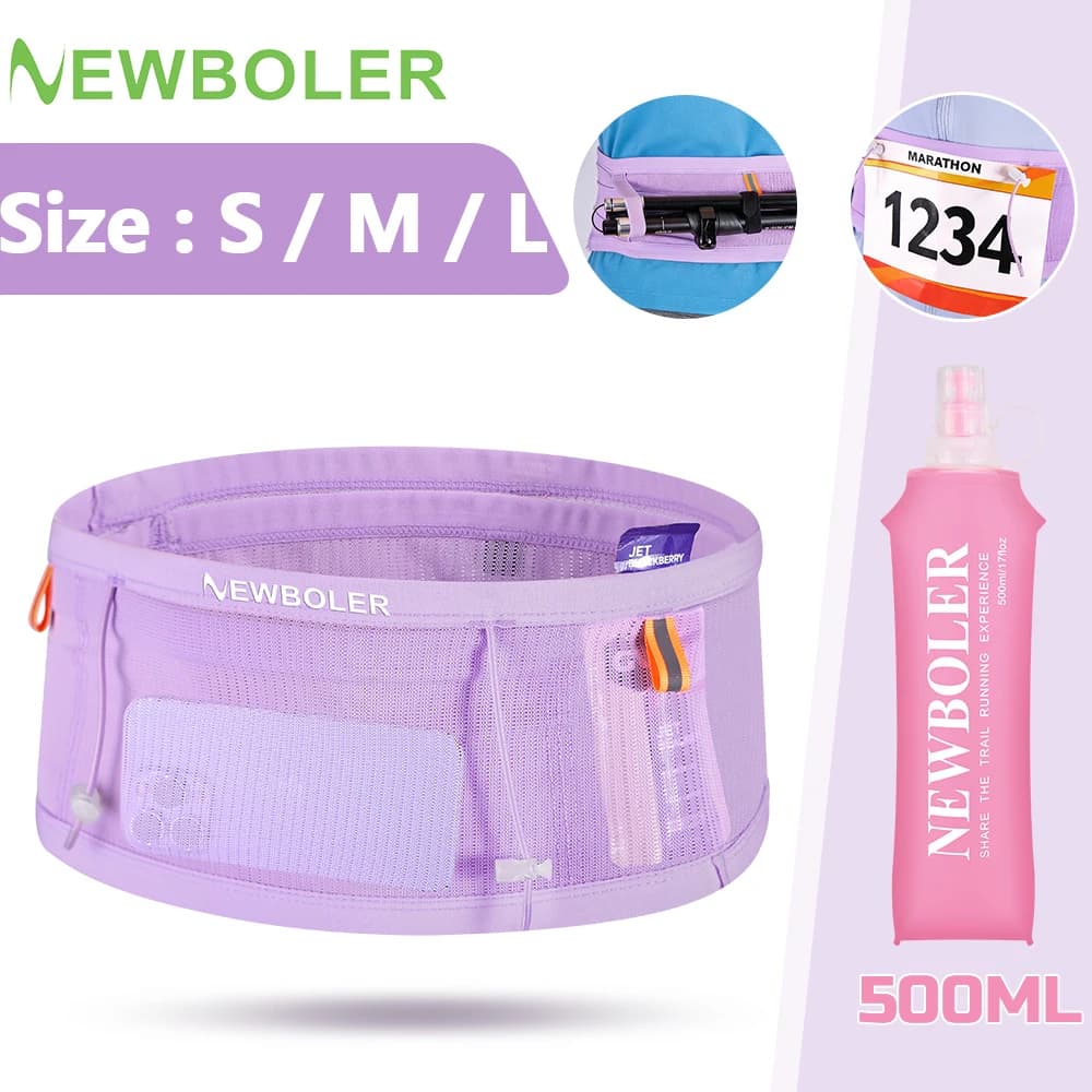 2026 New Elastic Sports Waist Bag Pack Running Race Number Belt Triathlon Marathon Race Cycling Mountaineering Phone Waist Bag