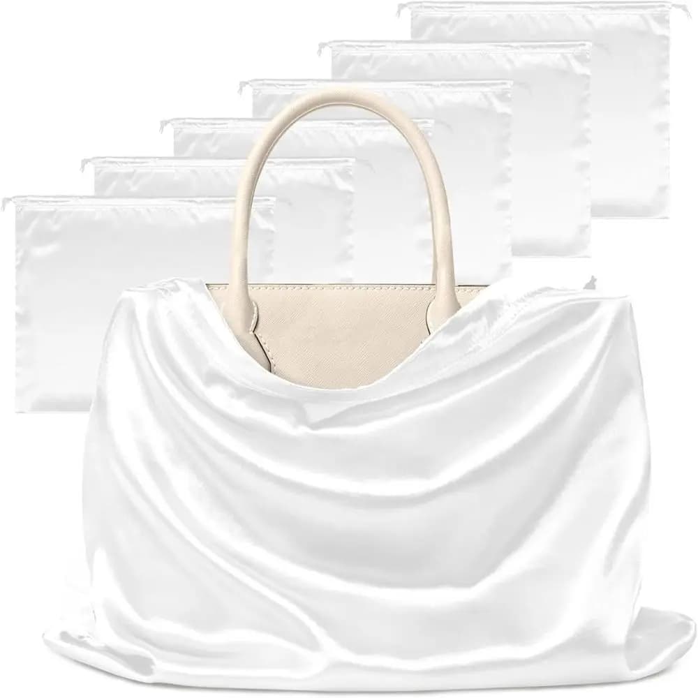 New Reusable Silky Satin Dust Bags Handbag Shoes Clothing Storage Dust-Proof Pouch Large Capacity Shoes Boots Dustproof Bags
