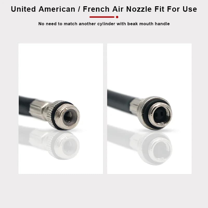 Pompa da bicicletta portatile con tubo flessibile con ago a sfera Mountain Road Bike Pompa d'aria manuale Gonfiatore per pneumatici Accessori per valvole Schrader Presta