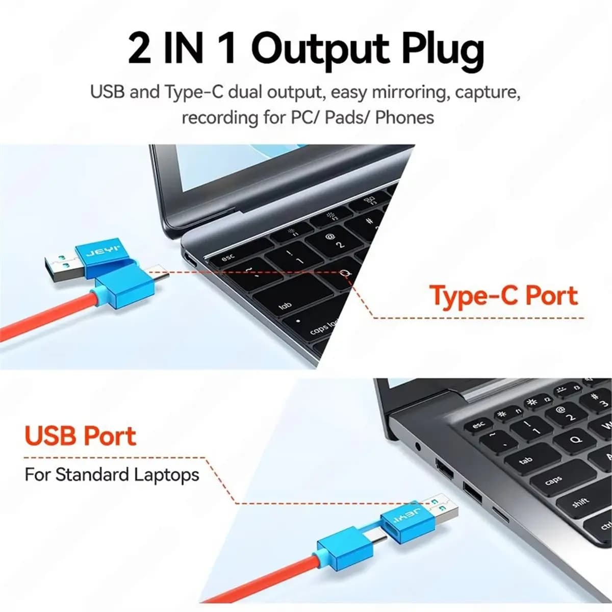 SCLS Video Capture Card with 100W PD USB C to USB A/C Live and Record Video Audio Gaming for Switch 2/1/OLED