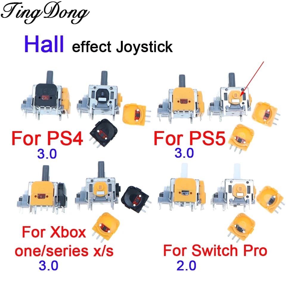 2-10 Pezzi Joystick Analogico 3D a Effetto Hall di Ricambio per Controller PS5 PS4 Xbox Switch, Parti di Ricambio per ThumbStick