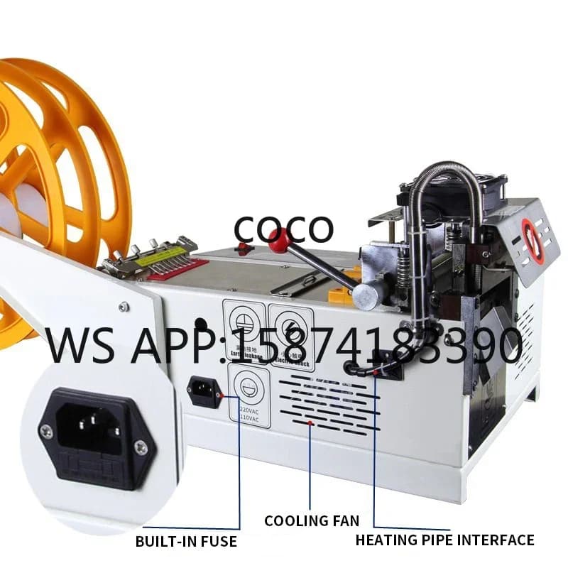 Computerized Cold Hot Tape Cutter Automatic Zipper Velcro Ribbon Elastic Band Cutting Machine