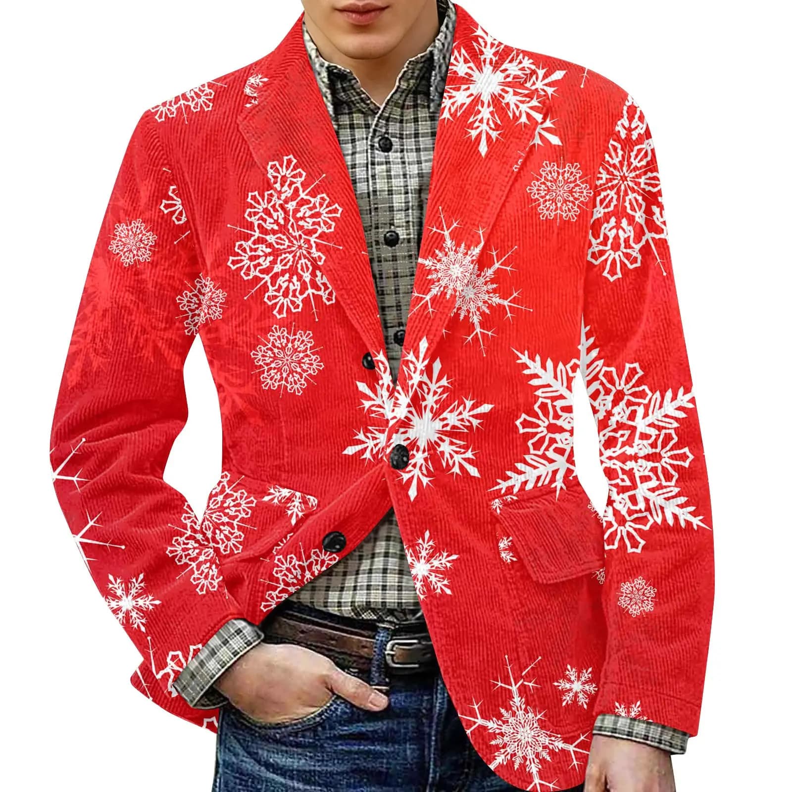 Christmas Print Cardigan Casual Suit Jacket Warm Suit Jacket Autumn Winter Coat Comfortable Men'S Holiday Top Menswear Navidad