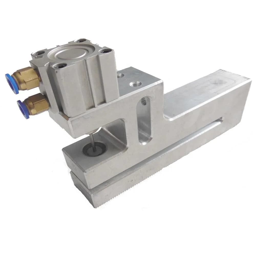 Vertical drilling machine for tear holes, pneumatic drilling machine for easy opening holes on plastic bags