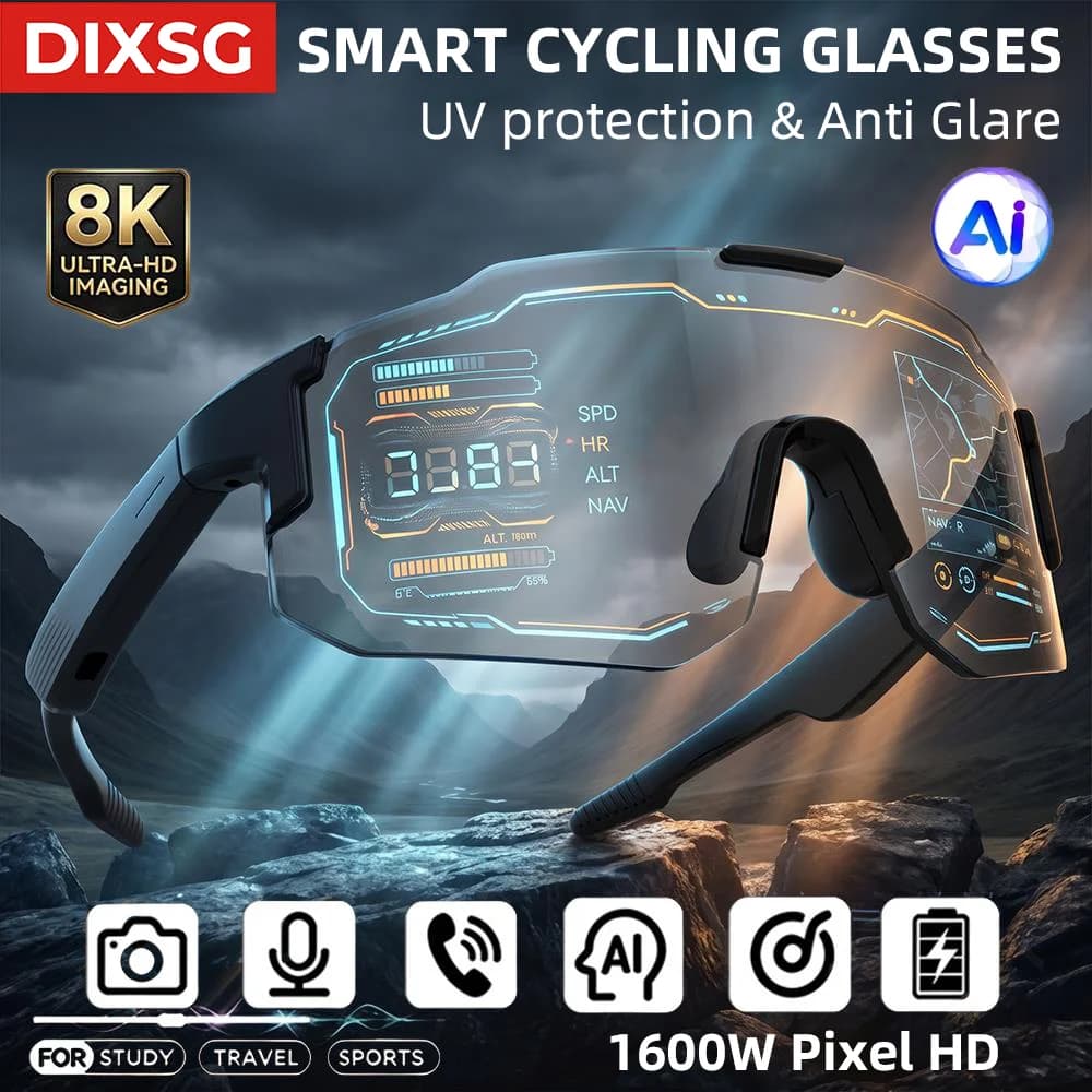 Al Smart Glasses 8K Remote Control Photo Camera Touch Recording Translator Voice Assistant Wireless Bluetooth Eyewear UV400