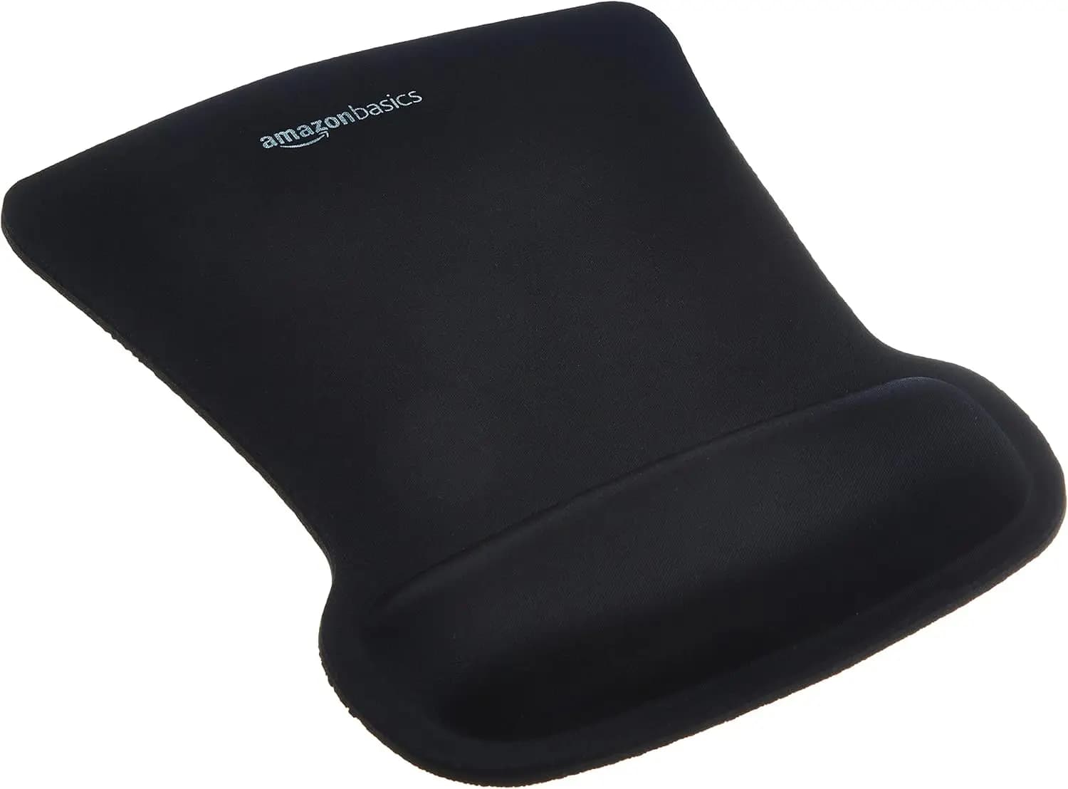 Tappetino per Mouse in Gel Rettangolare con Supporto per Polso, Superficie Liscia Antiscivolo, Piccolo Nero, Confezione da 20 per un Comfort Ottimale durante la Lavorazione al Computer