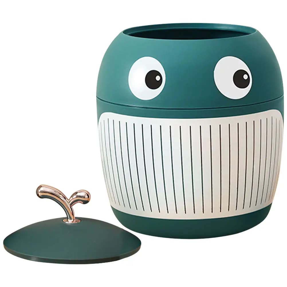 Stylish Mini Trash Can Desktop Waste Basket Small Space Saving Compact Design for Makeup Sponges Tissues Cotton Beauty Table