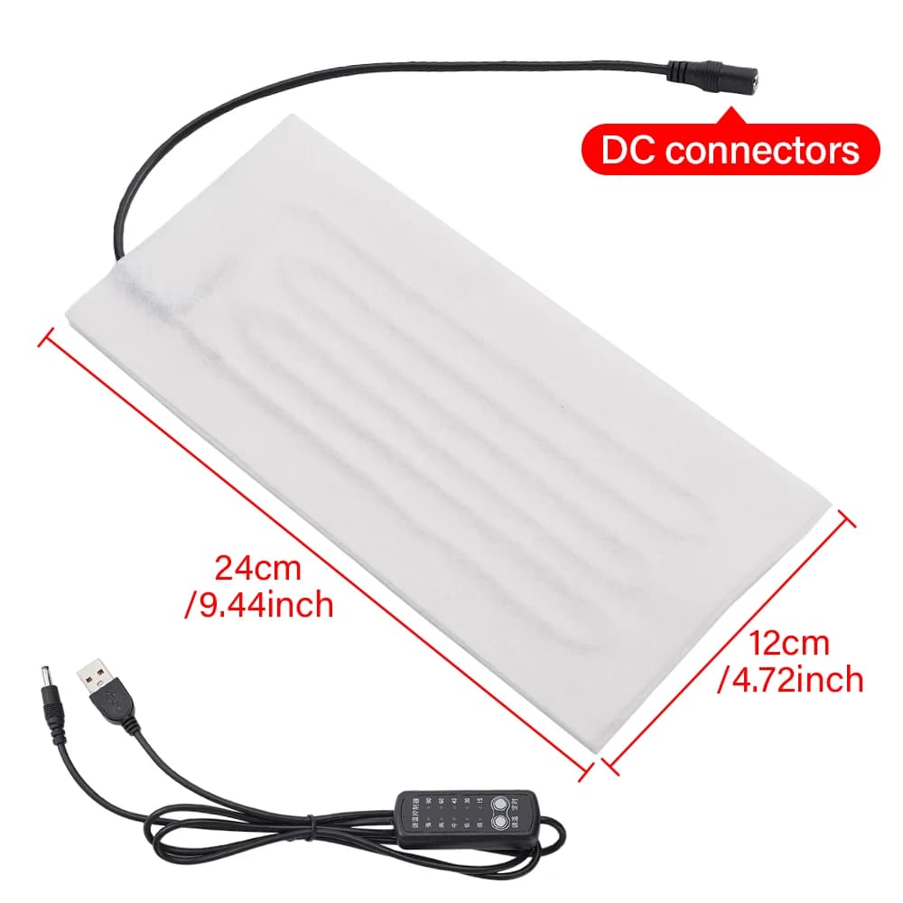 1Pc 120x240mm USB Riscaldamento Pad Vestiti Tappetino Riscaldante Pellicola di Riscaldamento Elettrico Per Il Collo Lombare Addome Riscaldamento Piedi Maglia cuscino riscaldatore