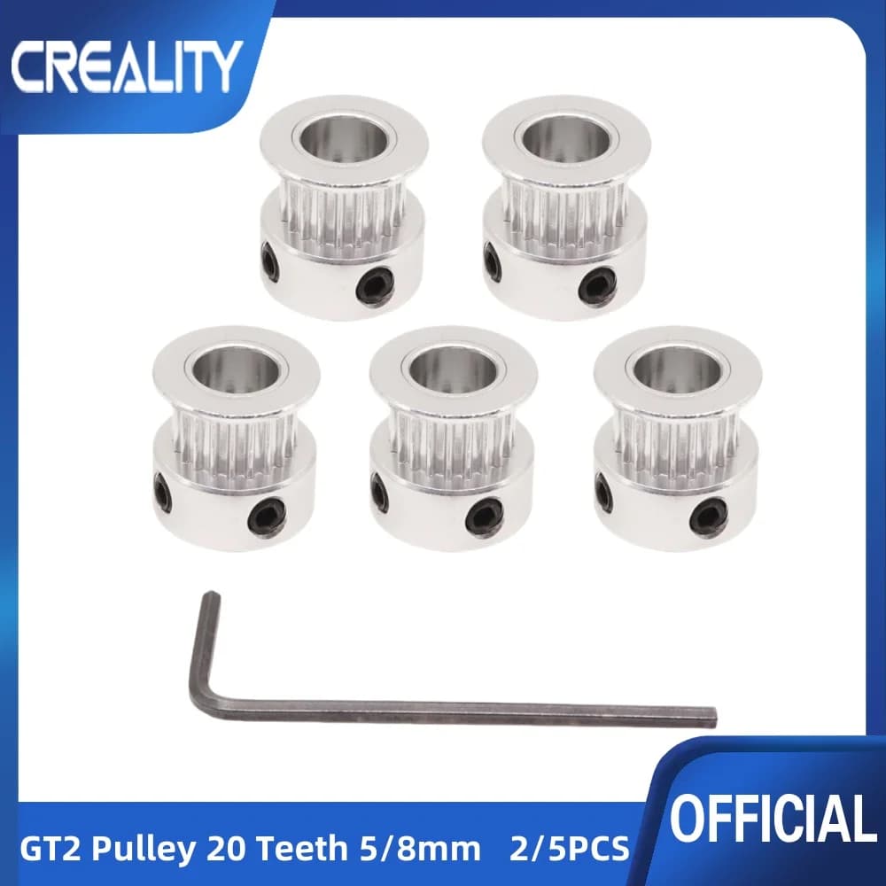 2/5 PZ GT2 Puleggia 20 Denti 5mm Foro 6mm Larghezza 20T Puleggia Cinghia Dentata Ruota In Alluminio per Stampante 3D