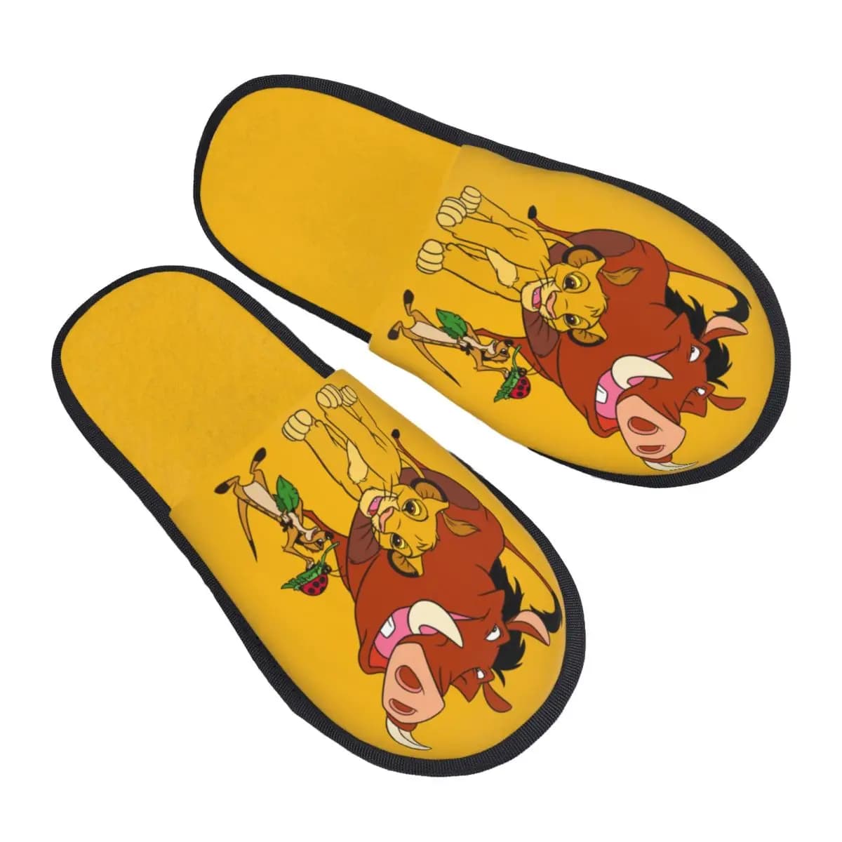Pantofole da camera da letto The King Lion per donna, personalizzabili con stampa Pumbaa Simba
