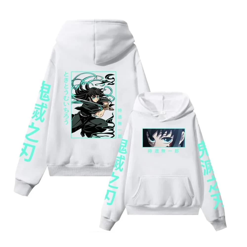 Nuovo anime Muichiro Tokito stampa grafica con cappuccio casual felpa con cappuccio allentata autunno e inverno maglione sportivo unisex