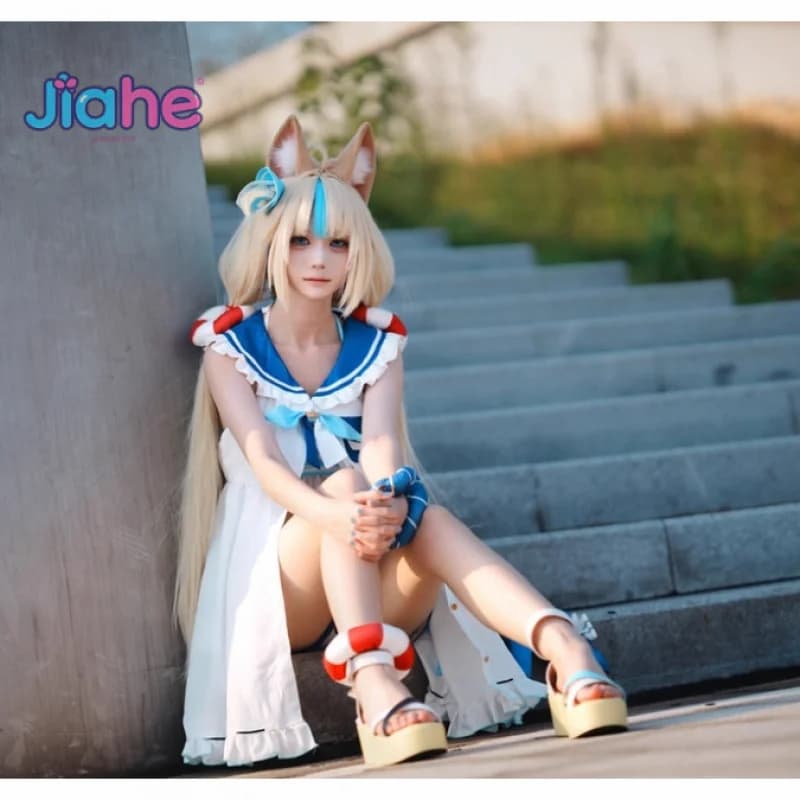 Sameko Saba Cosplay Anime Vtuber Costume Gura Sailor Halloween Carnevale Dolce Ragazza JK Uniforme da marinaio Costume da bagno estivo da spiaggia