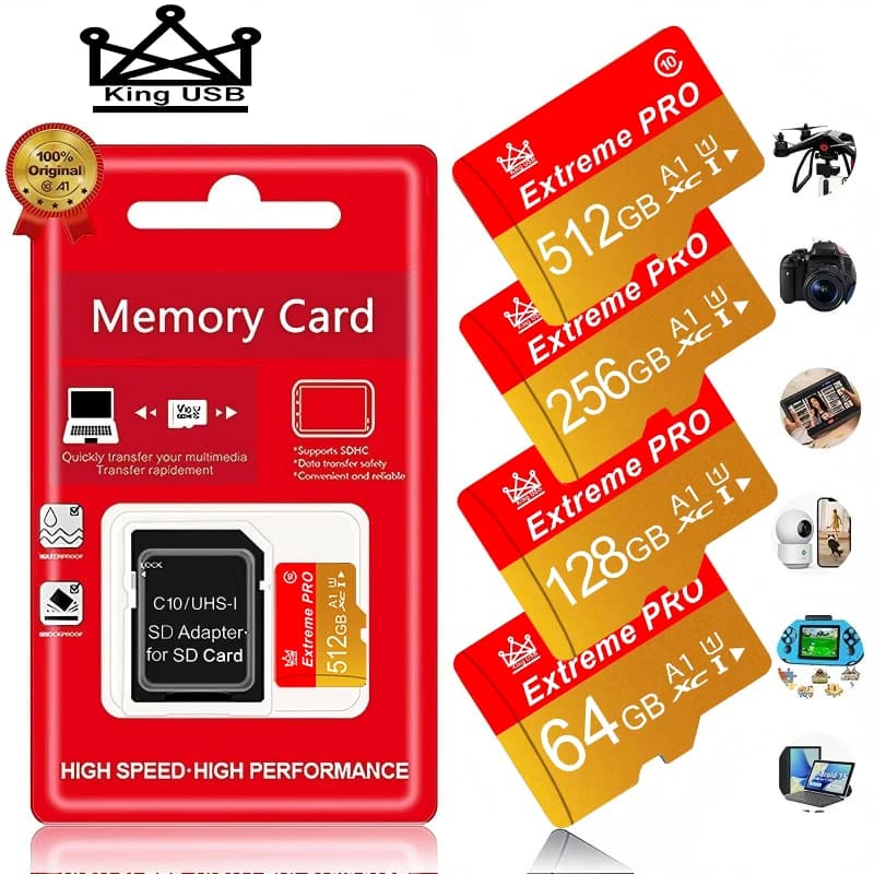 100% Original Original SD Memory Card Micro TF SD Card Flash SD Card 512GB Memory Cards 64GB 128GB 256GB Memory Cards For Switch