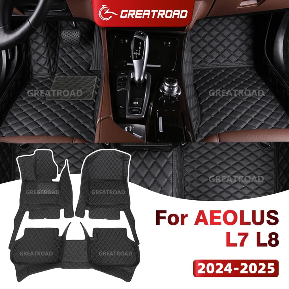 GREATROAD Tappetini Auto Personalizzati per AEOLUS MAGE PHEV/L8 (5 Posti) 2024-2025, Copertura Tappeto Auto, Accessori Interni