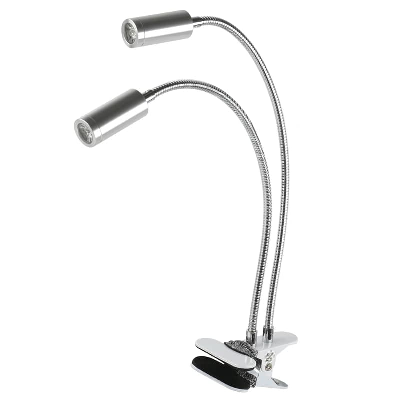 Dual LED Desk Lamp with Flexible Arm, 5V, Eye Protection, Compatible with Computer and Powerbank, Interior and Sleep Lighting