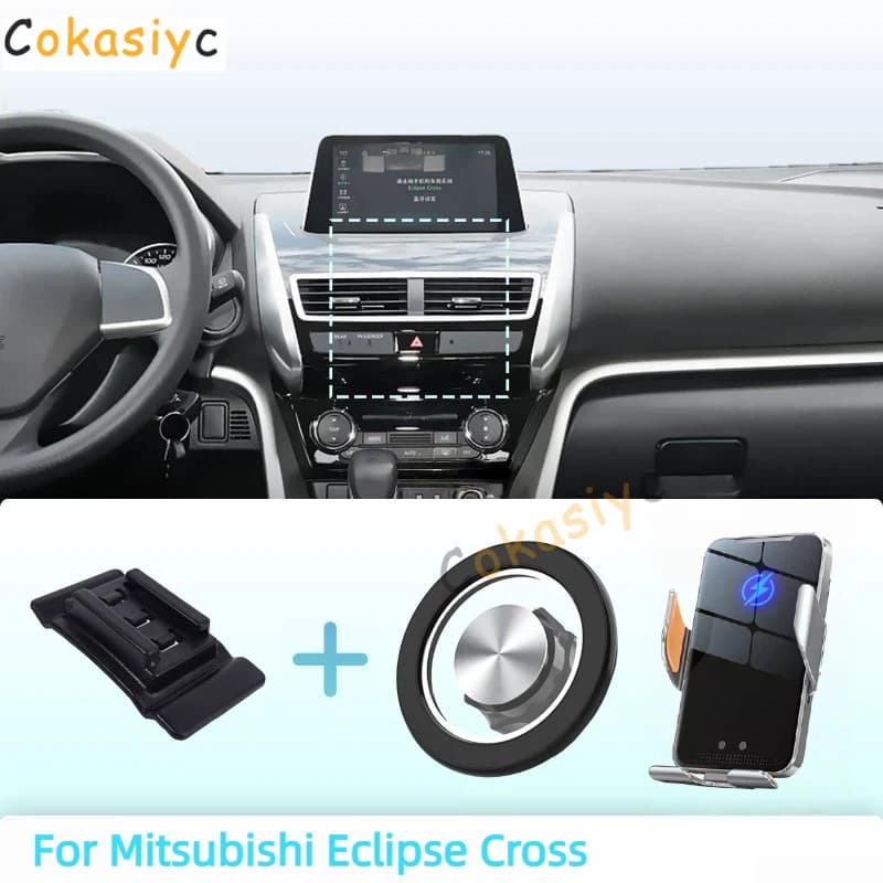 Made to measure For Mitsubishi Eclipse Cross 2018-2022 Phone Holder Car Magnetic Phone Mount Smart Sensing Wireless Charging
