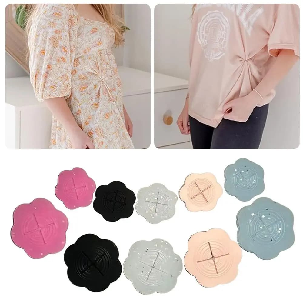 10 pezzi moda abbigliamento in silicone cinch clip vita che stringe clip nascoste antiscivolo camicia multiuso cincher camicette
