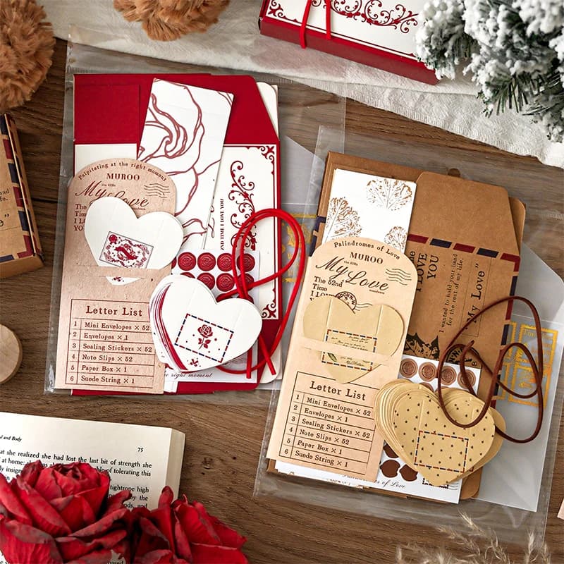 Mini Love Letter DIY Material Kit 52nd Love Series Grass Scented Paper Handwritten Base Scrapbooking Material