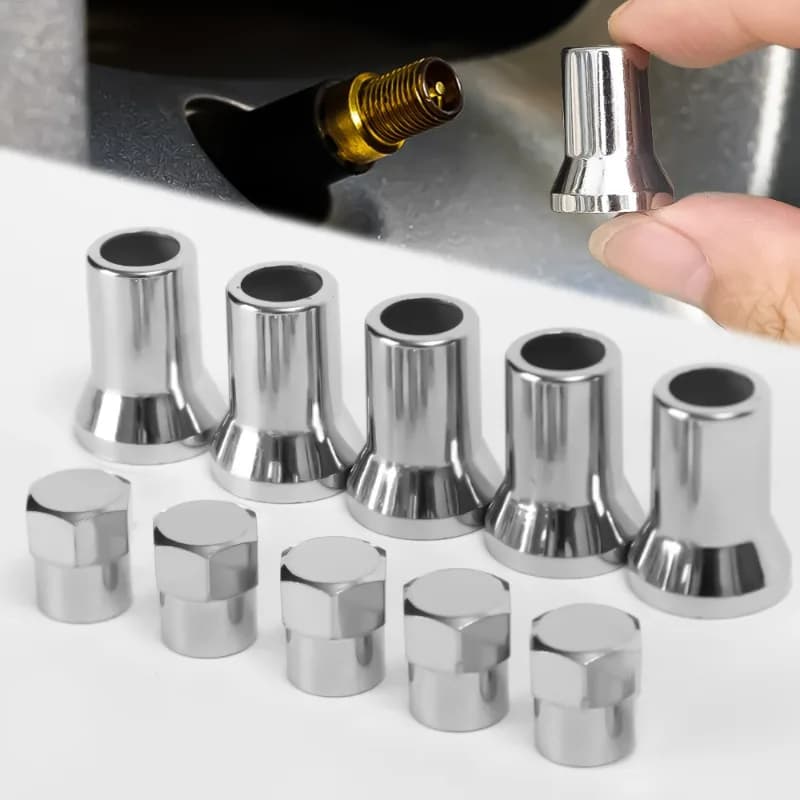 10 Pz/set Auto Chrome TR413 Valvola Della Gomma Stelo Tappo Manicotto Coperture Accessori Ruota per Automobili Moto Bici Auto Camion Parti