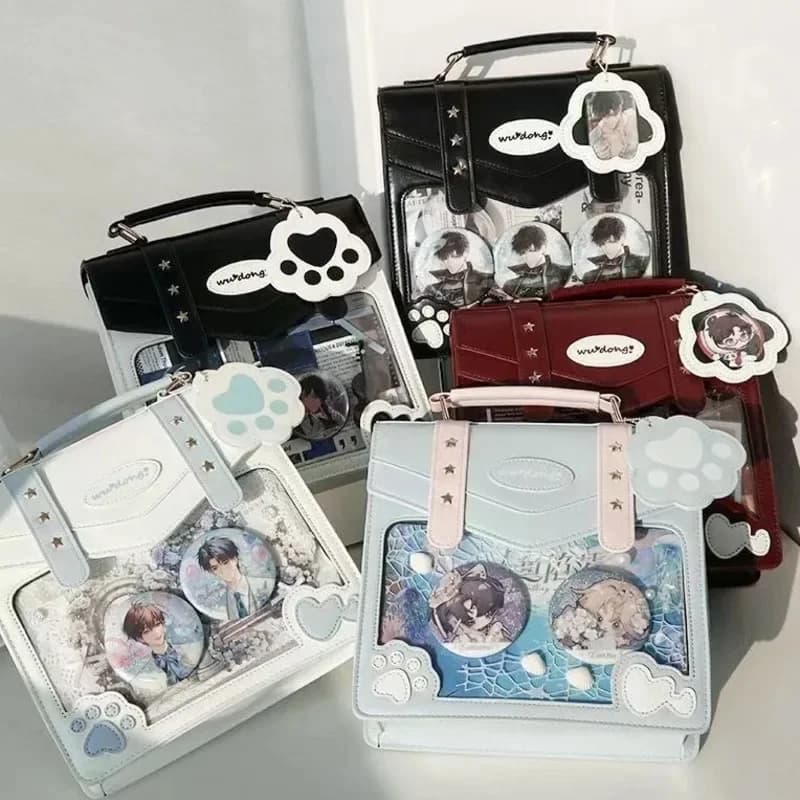 Zaini Y2K per il ritorno a scuola tutti i giorni Borsa a tracolla trasparente versatile Distintivo anime Itabag Studenti Back Bear Governor Nuovo