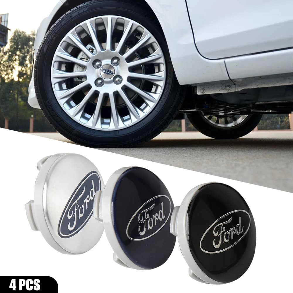 Adesivo per coprimozzo ruota auto da 54 mm, distintivo decorativo per cerchioni, compatibile con Ford Mondeo, Fiesta, Focus 2 Mk1, Ranger, Transit, Kuga, Mustang, Puma