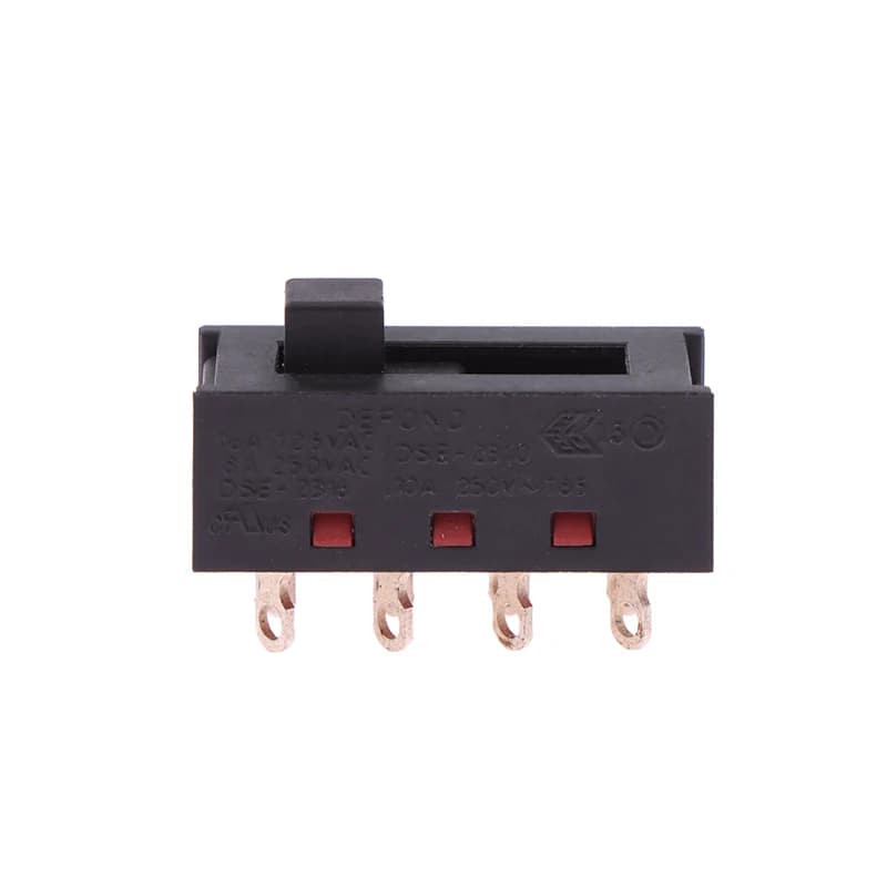 1PC High quality DSE-2310 pin 8 foot 3 rows 8 a250v lever switch black sliding switch for hair dryer parts
