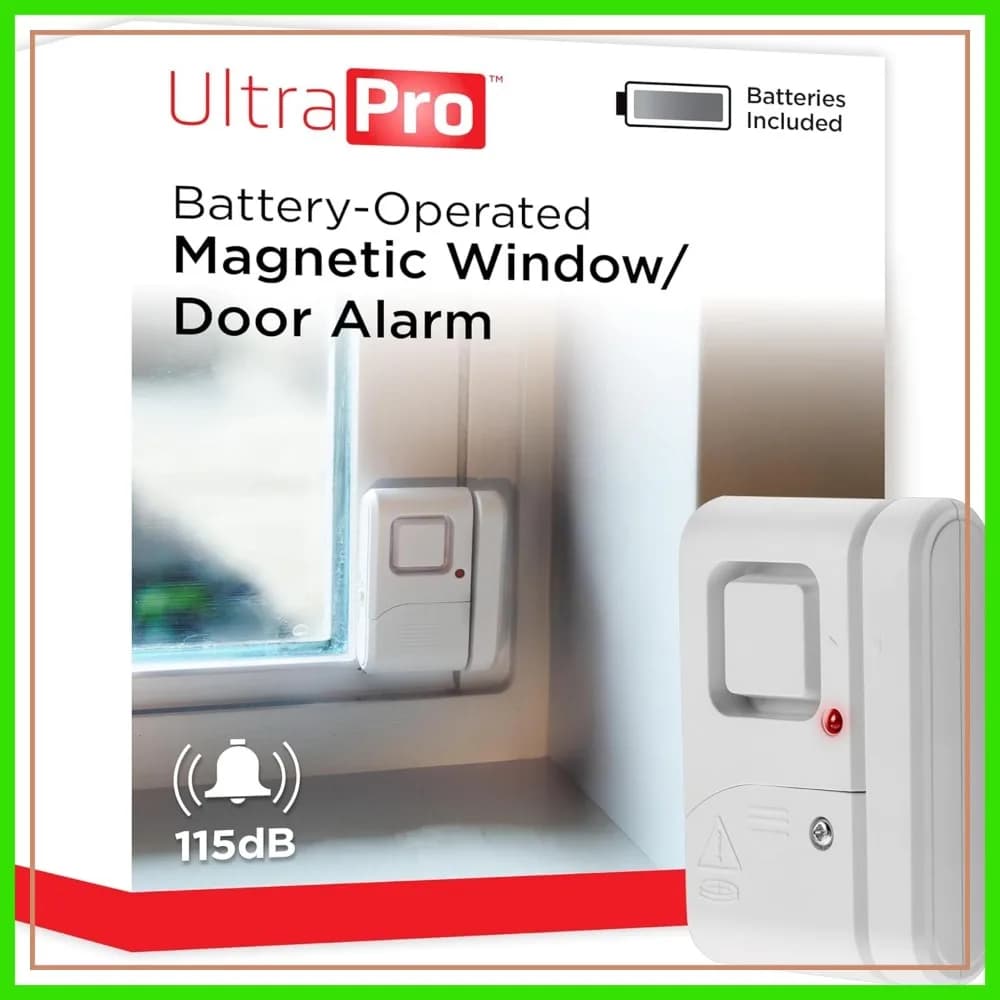 Allarme Wireless per Finestre e Porte, Protezione Fai-da-Te, Allarme Antifurto, Facile Installazione, Sicurezza Domestica per Casa, Garage, Appartamento, Bianco
