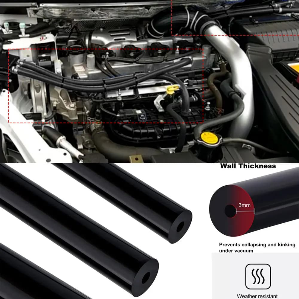 Tubo flessibile in silicone per aspirapolvere per auto da 1 metro blu nero spessore 3/5/4/6/8/10/12/14mm diametro interno universale tubo da corsa