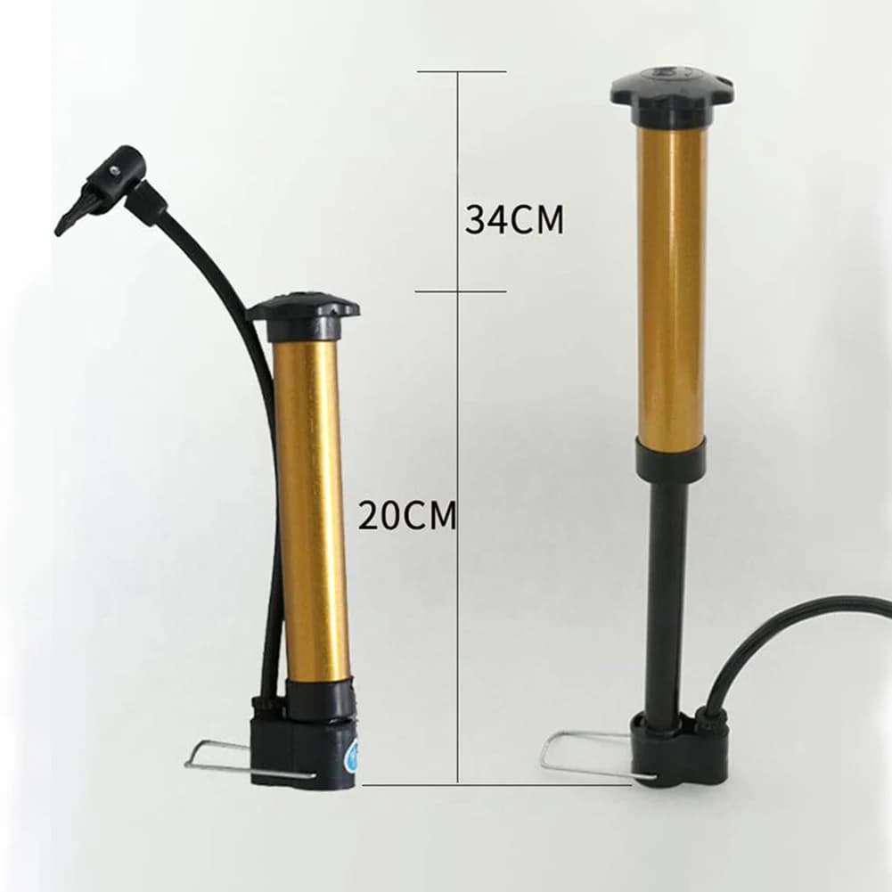 For Mini Bike Air Pump for Road Mountain Electric Bikes Motorcycles Football Basketball Ball Inflation Gold Color