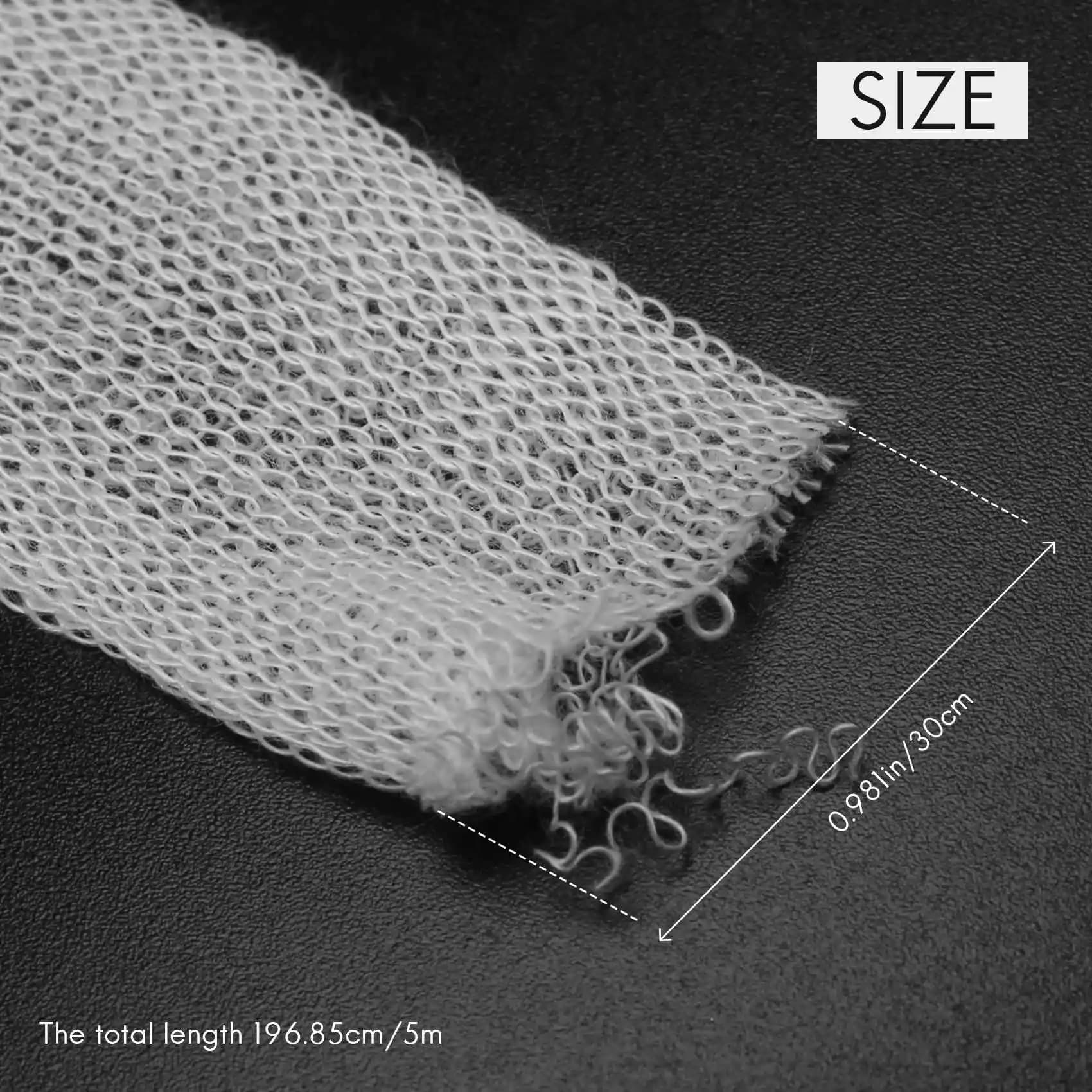 A89E-10 Pcs PVA Fishing Mesh Nets Micro-Mesh 5M Refill Carp Fishing Stocking Rig Bait Wrap Bags 25Mm Fishing Feeder